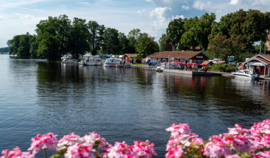 Antique market in the town of Askersund Sweden